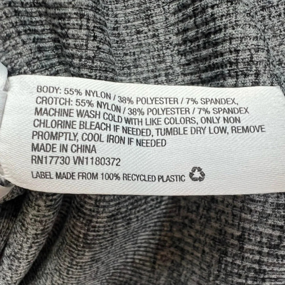 Colsie Women's Ribbed Leggings Gray Cotton Stretch Pull-On Mid-Rise Ankle  Large - Picture 4 of 10